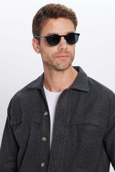 Tudors Men's Relax Fit Relax Cut Lumberjack Lapel Double Pocket Solid Winter Shirt