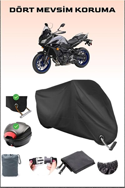 Breen حقيبة خلفية سوداء وقفل متوافق مع قماش القنب للدراجات النارية لـ Yamaha ...