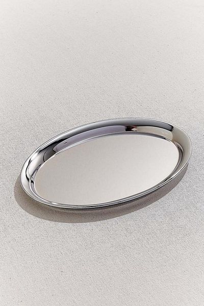 Paşabahçe Metal Oval Tray - 19X25 cm Single