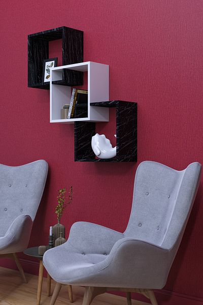 moka park avm Wall Mounted Modern Wall Shelf with Large Shelves