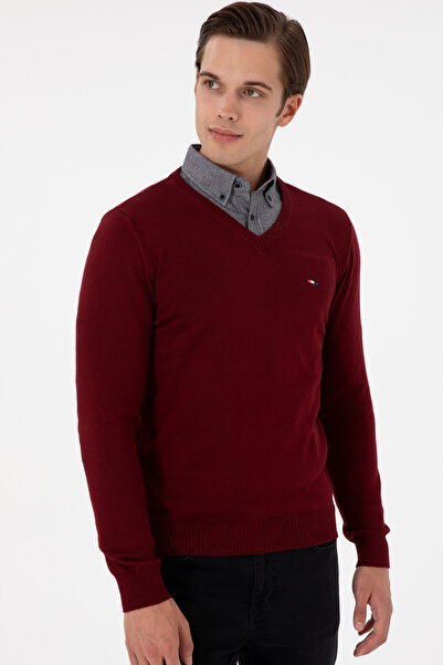 U.S. Polo Assn. Erkek Bordo Basic Kazak 50298283-VR014