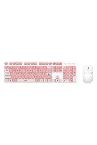 Xo Kablosuz Wireless Sessiz Güç Tasarruflu Renkli Slim Ince Klavye Mouse Set ...