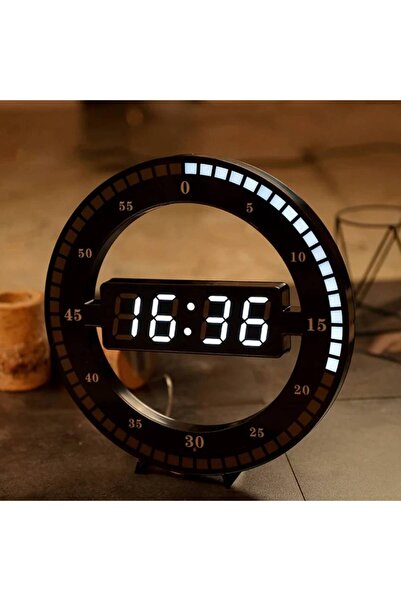 alfalink 3D LED Dijital Elektronik Modern Duvar ve Masa Saati