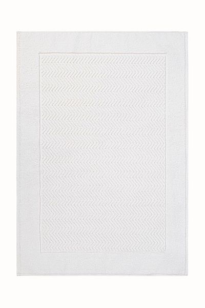 Koza Home Tilos Jacquard Foot Towel White 50x80 2222