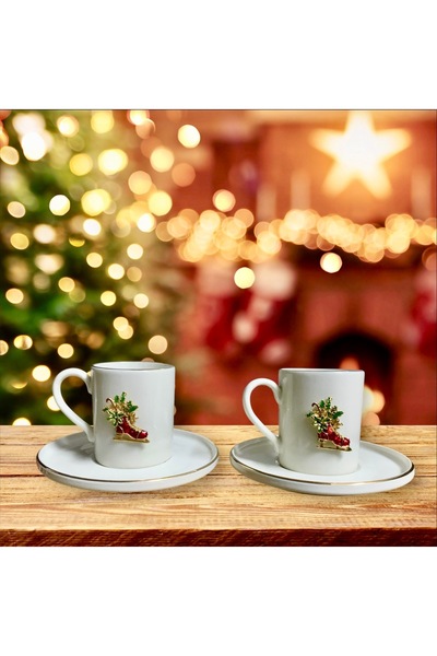 Sillage Home Yıılbaşı Fincan Takımı  2 Kişilik  4 Parça, Newyear