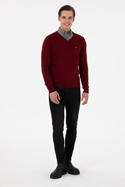 U.S. Polo Assn. Erkek Bordo Basic Kazak 50298283-VR014