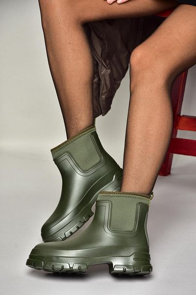 Fox Shoes Τ 858685409   Μπότες βροχής με χοντρή σόλα χακί