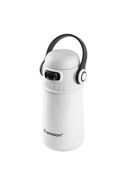 Tantitoni BEYAZ ÇİFT KATMANLI TUTACAKLI PASLANMAZ ÇELİK TERMOS 400ML