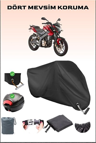 Breen حقيبة خلفية وقفل أسود لدراجة نارية Bajaj Pulsar Ns 150 متوافقة مع القما...