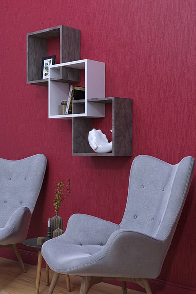 moka park avm Wall Mounted Modern Wall Shelf with Large Shelves