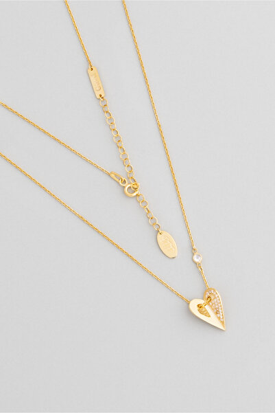 So CHIC... Güzel Bff 18 Ayar Sarı Altın Kaplama 45 Cm Gümüş Arkadaş Kolyesi