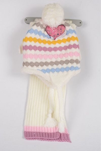mercantoptan 4-8 Years Old 3-Piece Children's Scarf Beret Gloves Set