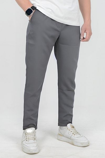 BayBayan Ανδρικό υφασμάτινο σχολικό παντελόνι Lycra Casual ποιότητας γυμνασίου