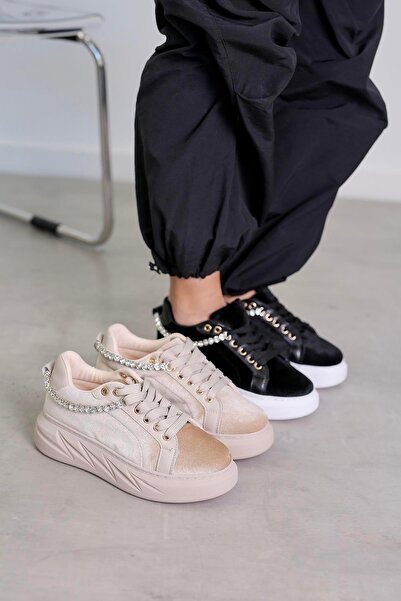 Stil Durağı ST818 MODEL4 CM TABANLI TAŞ DETAYLI SPOR AYAKKABI SYH.KDF