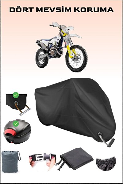 Breen حقيبة خلفية وقفل أسود لدراجة نارية Husqvarna Fe 501، آمنة