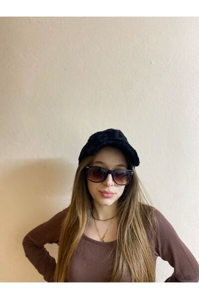 sema aksesuar Μοντέρνο βελούδινο χειμωνιάτικο καπέλο - Μαλακό γούνινο καπέλο ...