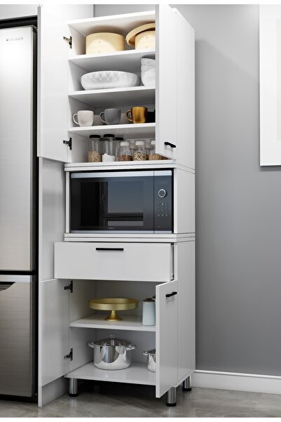 Kenyap Modüler Çok Amaçlı Mutfak Dolabı 4 Kapaklı ,1 Çekmeceli, Açık Modüllü