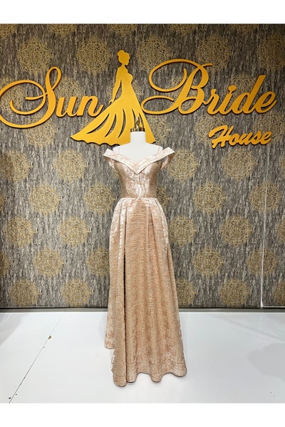 MODA SOMON RENK KAYIK YAKA ABİYE