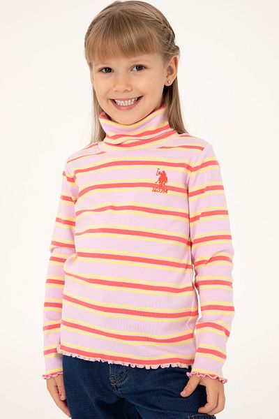 U.S. Polo Assn. Girls' Pink Turtleneck Sweatshirt 50296286 -Vr041