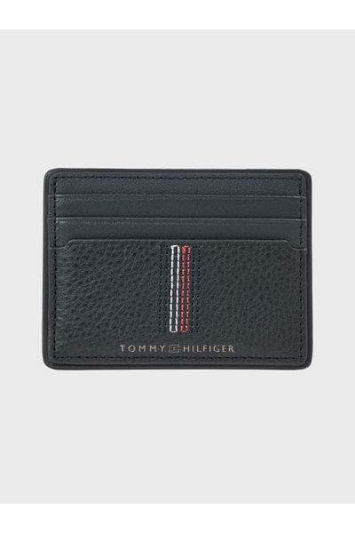 Tommy Hilfiger Námořnická modrá pánská peněženka z umělé kůže – více přihrádek na karty, logo značky, AM0AM12529-DW6