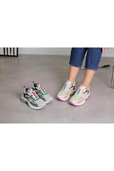 Stil Durağı St30162 Model 5 Cm Tabanlı Yeni Sezon Spor Ayakkabı Ten.Sim