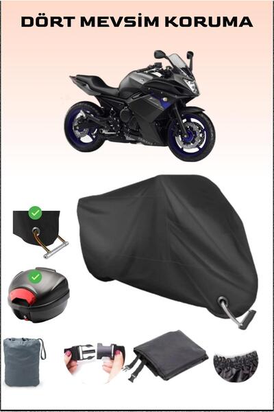 Breen حقيبة خلفية سوداء وقفل متوافق مع مشمع الدراجات النارية لـ Yamaha Xj 6 D...