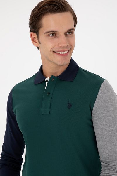 U.S. Polo Assn. Hanorac verde închis pentru bărbați 50293731 -VR079