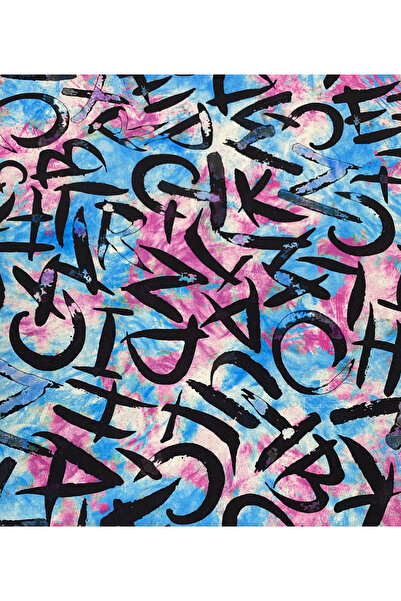 podyum baskı Micro Fabric 147X100 cm Raincoat Shorts - Watercorn and Alphabet...