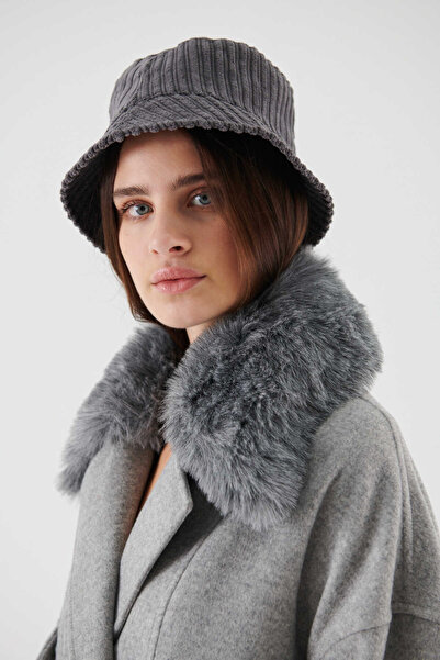 Roman Kadife Şapka Antrasit K2385103_046