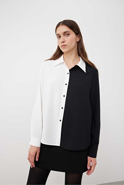 Roman Crep Gömlek Standart Renk K2413536_089