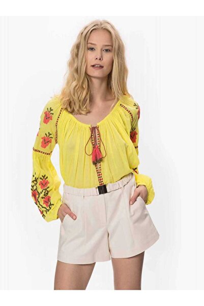 Roman Kemerli Cep Detaaylı Şort Bej Y9912601_024