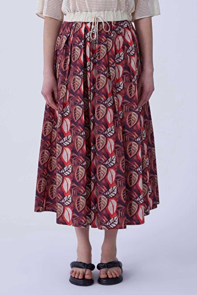 Roman Yaprak Desenli Uzun Etek Standart Renk Y2115072_089