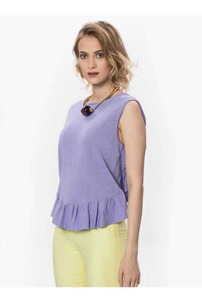 Roman Bel Ve Sırt Detaylı Kadın Triko Lila Y1771003_017