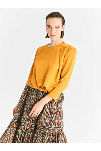 Roman Büzgülü Bluz Safran K2013003_041
