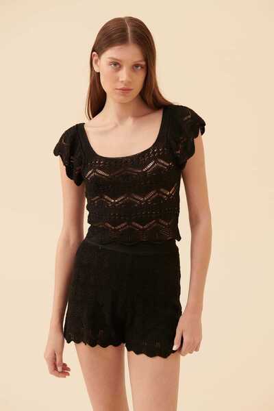 Roman Triko Şort Siyah Y2372007_001