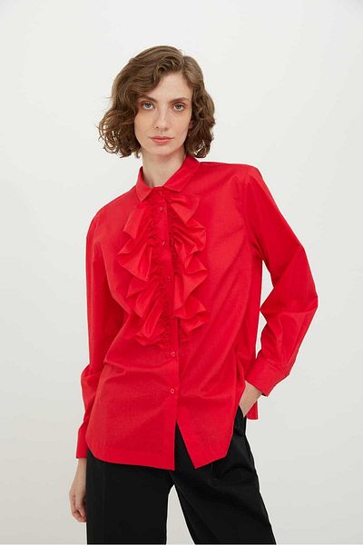 Roman Women's Bow Collar Shirt Red K2313561_006