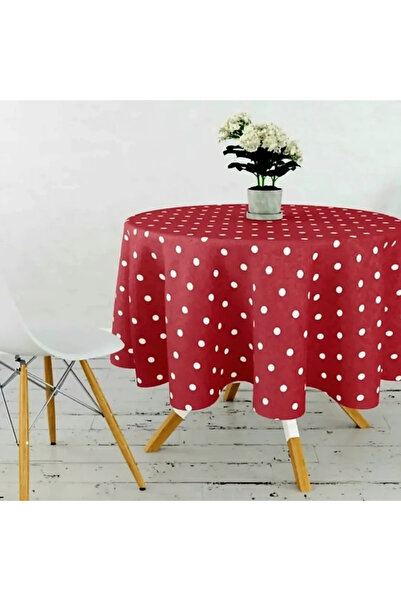 EFEMHOME EV TEKSTİL مفرش طاولة دائري PVC مبطن مقاوم للحرارة 140 سم