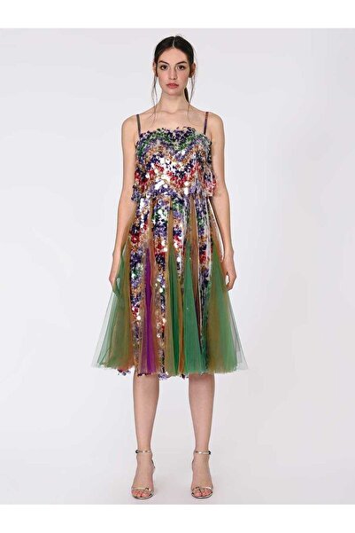 Roman Tül Ve Pul Detaylı Nişan Elbisesi Standart Renk Y1911336_089