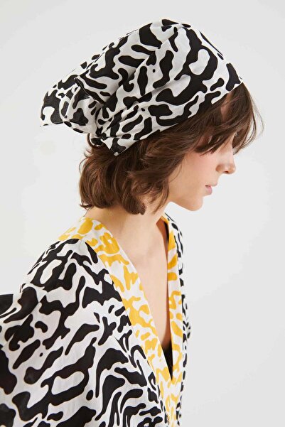 Roman Kadın Eşarp Siyah-Beyaz Y2284204_101