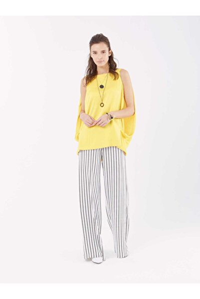 Roman Çizgili Bol kesim Kadın Pantolon Standart Renk Y9912037_089