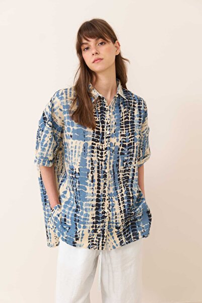 Roman Desenli Gömlek Standart Renk Y2461108_089