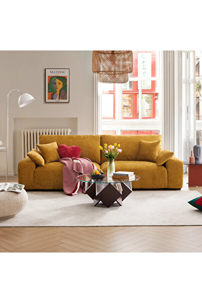 SCY Lacuna 4 Kişilik Modern Salon Dörtlü Koltuğu Özel Tasarım Dekoratif Oturm...