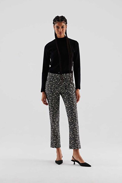 Roman Kısa Paça Desenli Pantolon Standart Renk k2312084_089