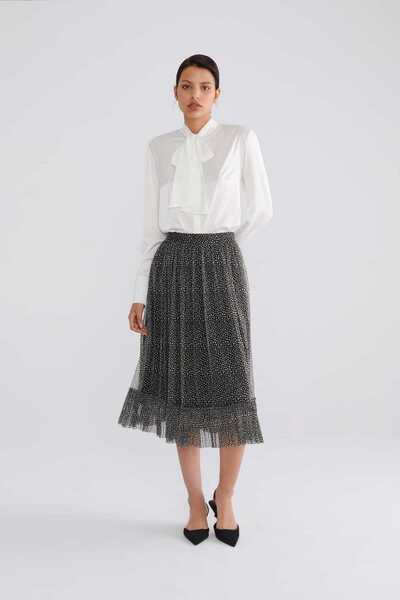 Roman Puantiyeli Desenli Uzun Etek Standart Renk K2315029_089