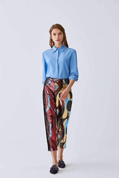 Roman Payetli Renkli Kadın Pantolon Standart Renk K2012130_089