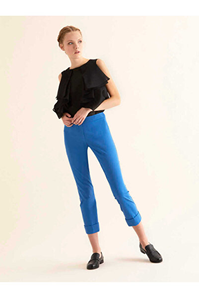 Roman Kısa Paça Dar Kadın Pantolon Turkuaz Y1812076_029