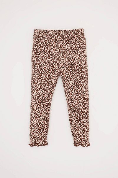 DeFacto Baby Girl 3 Piece Set Printed Crew Neck Sweatshirt Leopard Print Leggings D5148A524Wn