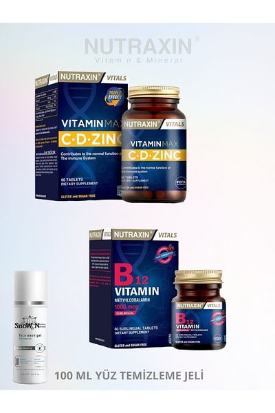 Nutraxin Vitamin B12 - 1000Mcg 60 Tablets (Methylcobalamin) Is Food Supplement & Vitamin Max 60 Tablets