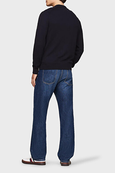 Tommy Hilfiger Pamuk ve Kaşmir Karışımlı Düğmeli Polo Yaka Kazak Erkek KAZAK MW0MW36519 DW5