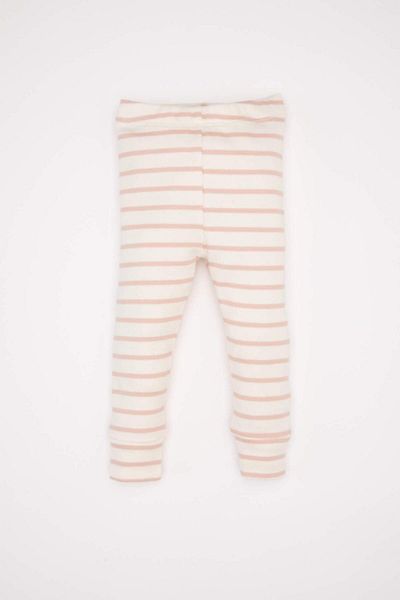 DeFacto Baby Girl Pajama Set Ribbed Camisole Striped Long Sleeve Top Long Bottom 3145148